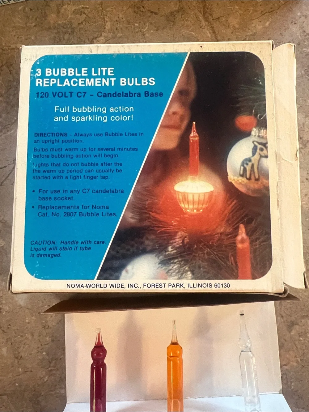 Vintage set of three colorful bubble replacement